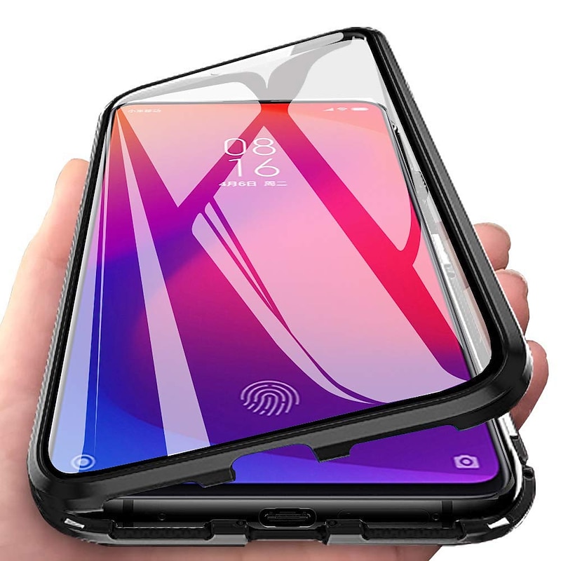 Phone Case For Samsung Galaxy S25 S24 S23 S22 S21 FE S21 Ultra Plus A14 A34 A54 A53 Full Body Case Magnetic Adsorption with Screen Protector Magnetic Full Body Protective Transparent Tempered Glass