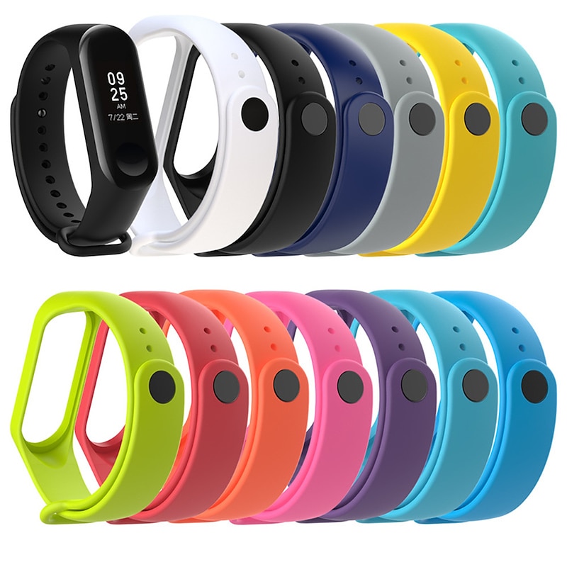 Colors Strap For Xiaomi Mi Band 4 3 Silicone Wristband Bracelet Replacement Strap For Xiaomi Miband 4 3 Wrist Color Soft Straps