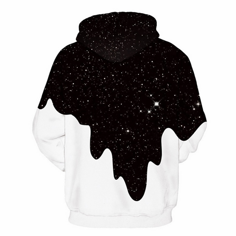 Men's Graphic Color Block Starry Sky Milk Cup Hoodie Hoodies Sweatshirt Casual Hooded Daily Black Yellow Designer2