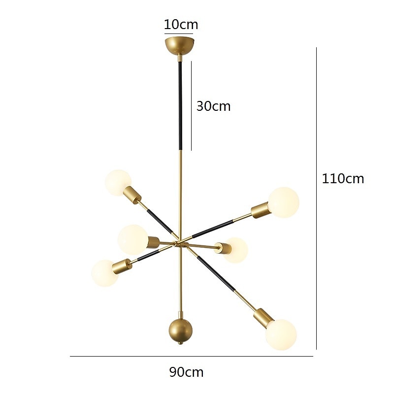 90 cm Sputnik Design Chandelier Metal Sputnik Industrial Painted Finishes Modern Nordic Style 220-240V2