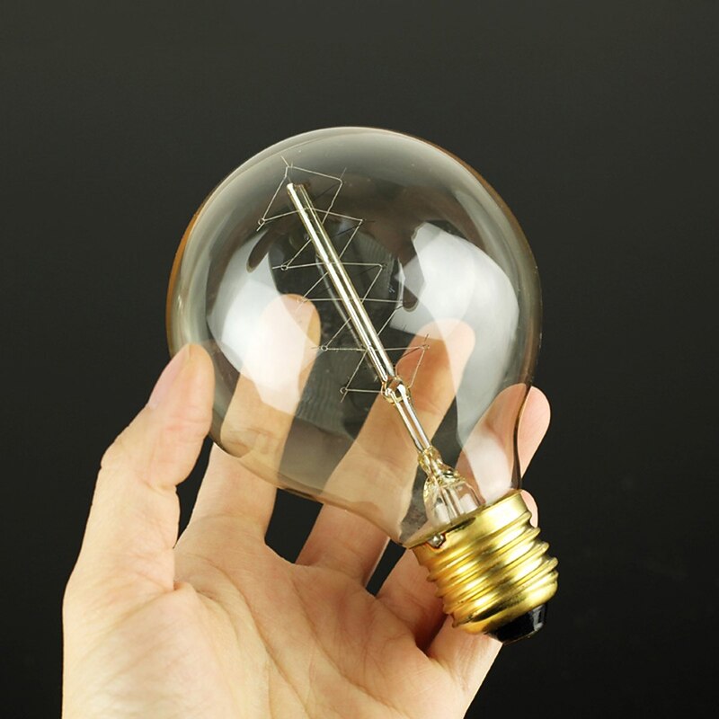 6pcs 40W Edison Vintage Incandescent Globe Light Bulb E26 E27 G80 Dimmable Decorative Antique Spiral Filament Lamp for Indoor Wall Hanging Ceiling Light Fixtures Amber Warm 220-240V3