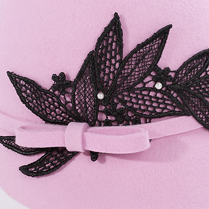 100% Wool Hats with Pearls 1pc Casual / Daily Wear Headpiece3