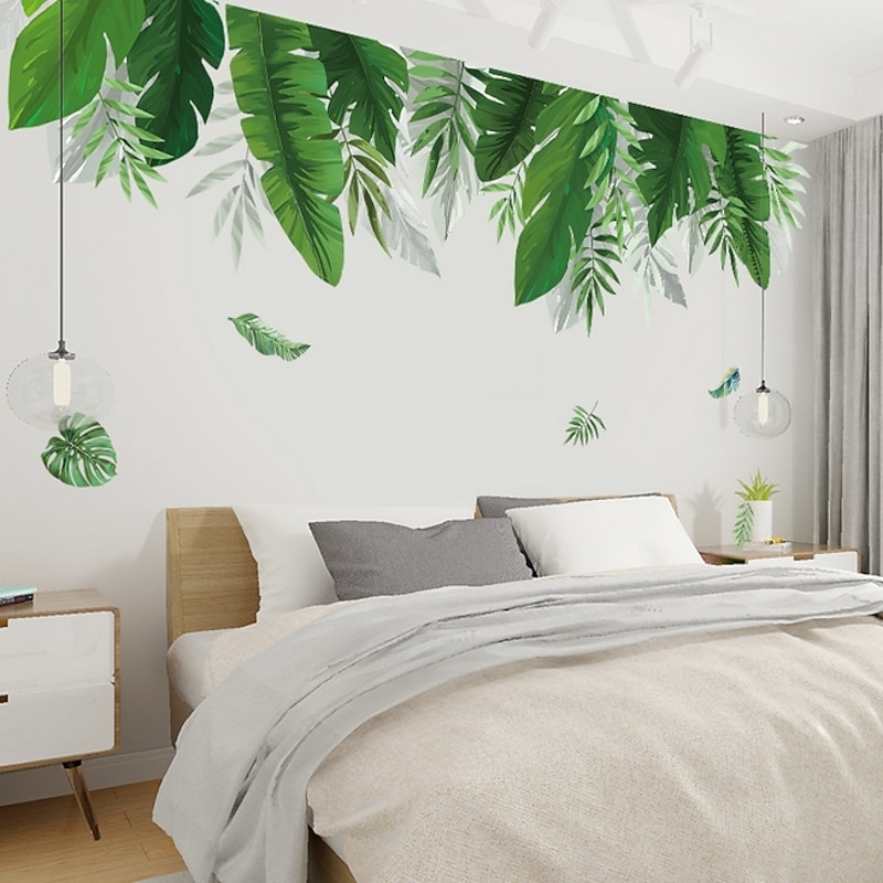 Floral & Plants Wall Stickers Bedroom, Pre-pasted PVC Home Decoration Wall Decal 60X90CM Wall Stickers for bedroom living room