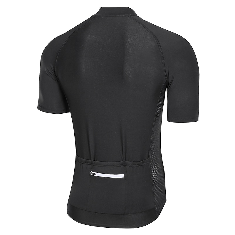Men's Cycling Jersey Solid Color Patterned Short Sleeve Bike Jersey Top with 3 Rear Pockets Mountain Bike MTB Road Bike Cycling Cycling Quick Dry Back Pocket Breathable Sports Black Yellow Red3