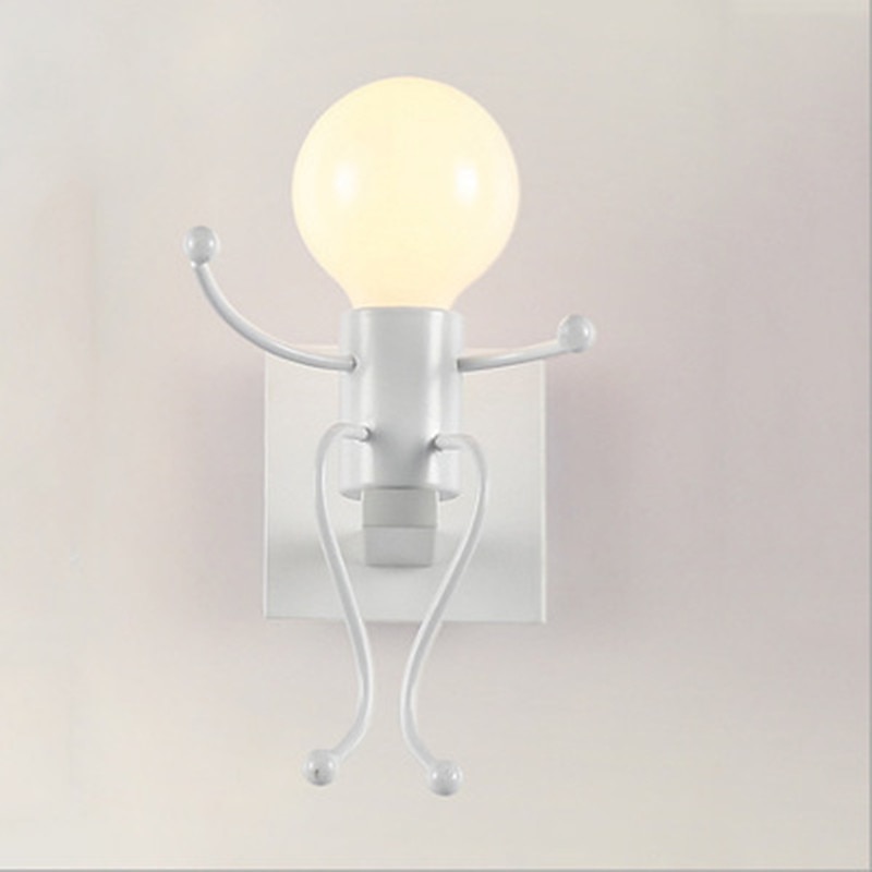 Retro Industrial Wind Tieyi Indoor Wall Light Wall Sconces Wall Lamp LED Designer Personality Creative Corridor Man Robot 110V-120V 220-240V2