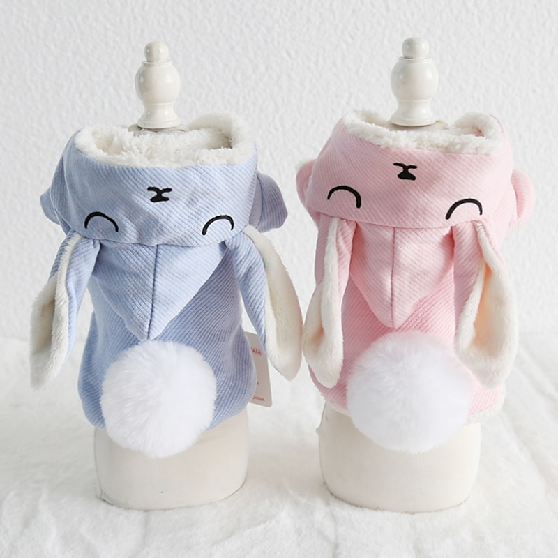 Dog Costume Coat Puppy Clothes Rabbit Fun & Whimsical Cosplay Winter Warm Outdoor Holiday Toy Poodle4