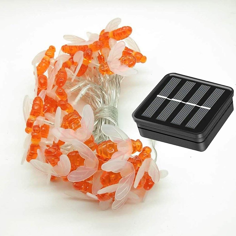 Outdoor Solar String Light LED Solar Garden Light 8 Functions Solar Bee Lights Lovely Fairy Bee Lights 2M 20 LED Outdoor Lights Waterproof Garden Terrace Flowers And Trees Party Celebration4