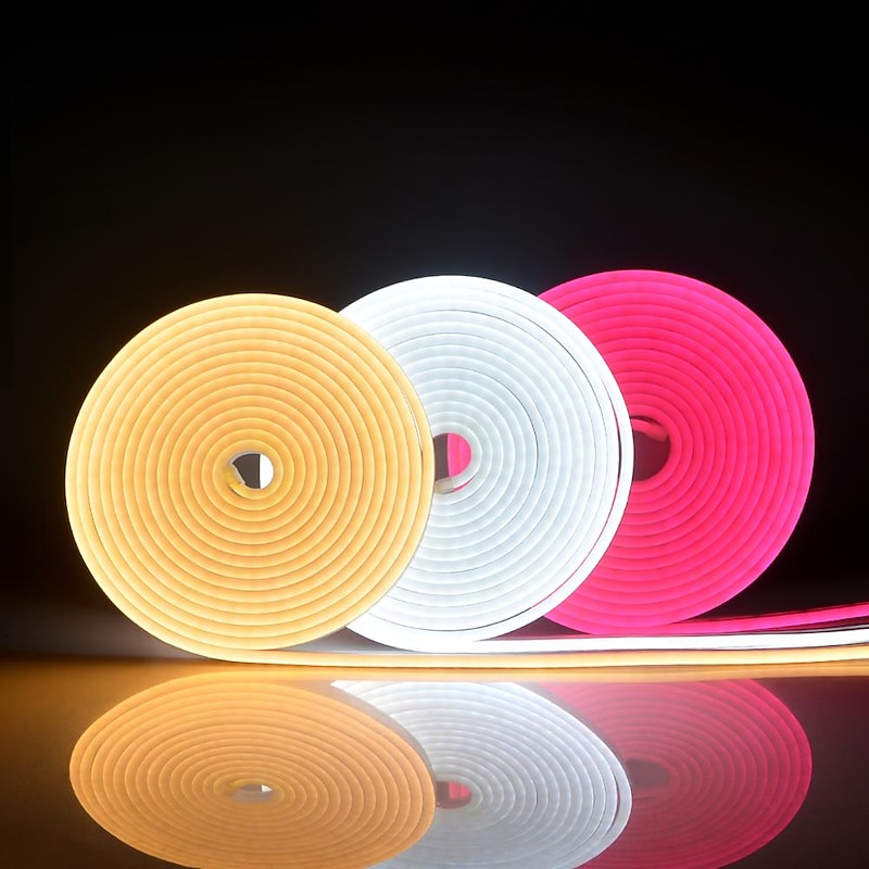 5M Waterproof LED Neon Tube Light, Flexible Strip Lights Single Color for Indoor Outdoor Decorative  12V EU/UK/US/AU Plug2