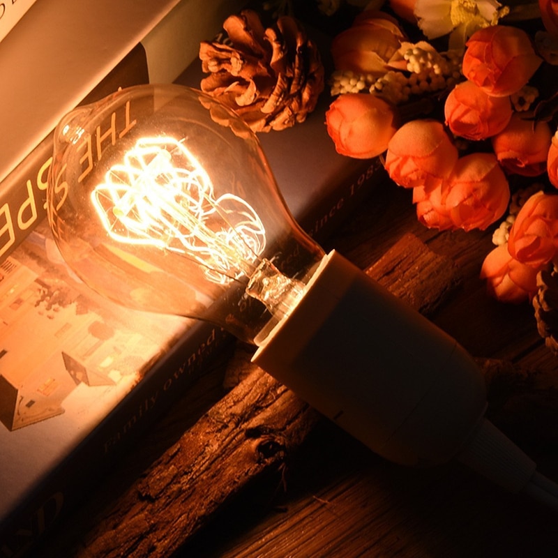 Edison Bulb Vintage Bulb 40W Dimmable  E26 / E27 A60(A19)  Squirrel Cage Filament Edison Lihgt Bulb for Home Light Fixtures Decorative  220-240 V / 110-130 V Pack of 64