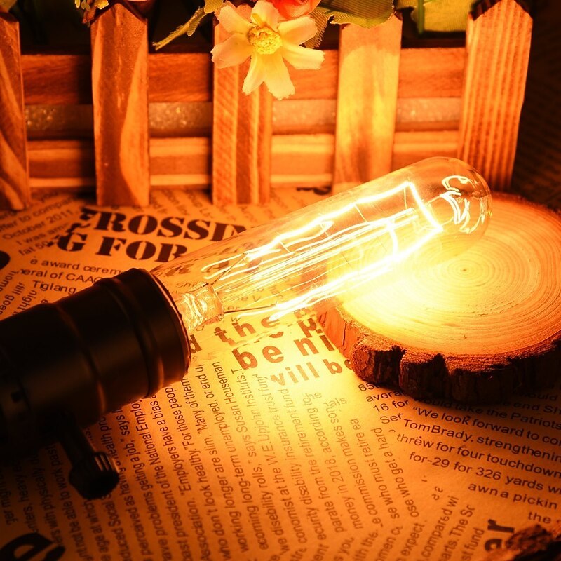 4pcs 40 W E26 / E27 T10 Warm Yellow 2200 k Incandescent Vintage Edison Light Bulb 220-240 V3