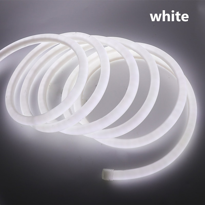 Waterproof Round Neon Flexible LED Light Strips 5M 600 LEDs EL 14mm Warm White White Red Pool Light Strip Cuttable Advertising Fonts Advertising Signboard DIY Party 220 V 1 set4