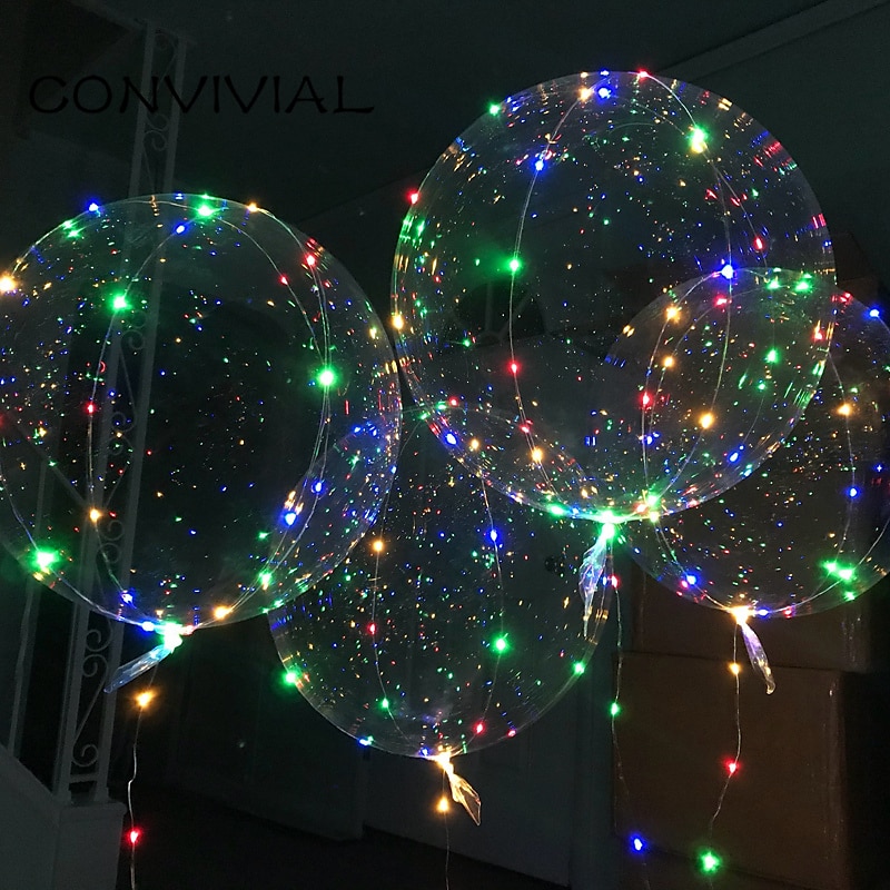 LED Balloons Light Up BoBo Balloons Warm White Colorful Luminous Transparent Bubble 20/10/4pcs LED Lights Up Balloons Indoor Outdoor Decoration Birthday Party Wedding Decoration Xmas Gift3