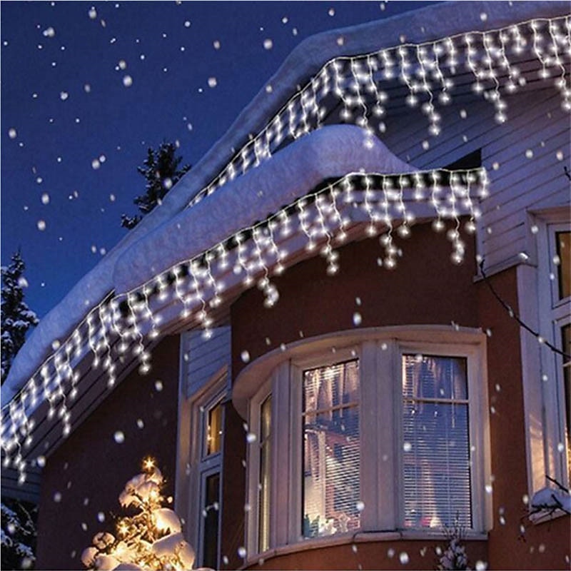 Elegant Wedding Party Reception LED Icicle String Lights - 3M x 1M, 120 LEDs, Outdoor Waterproof with 8 Modes, Christmas Garland for Patio, Garden & Window Décor4
