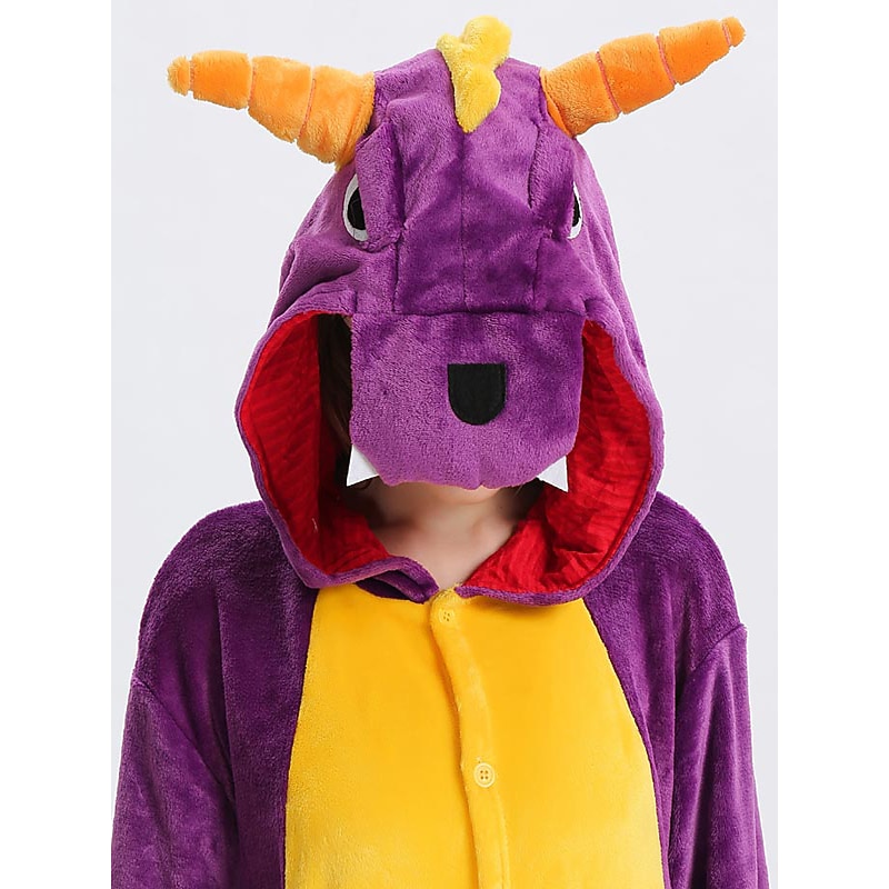 Adults' Animal Onesie Costume Carnival Costume Dragon Onesie Pajamas Kigurumi Pajamas Funny Costume For Men and Women Carnival Cartoon4