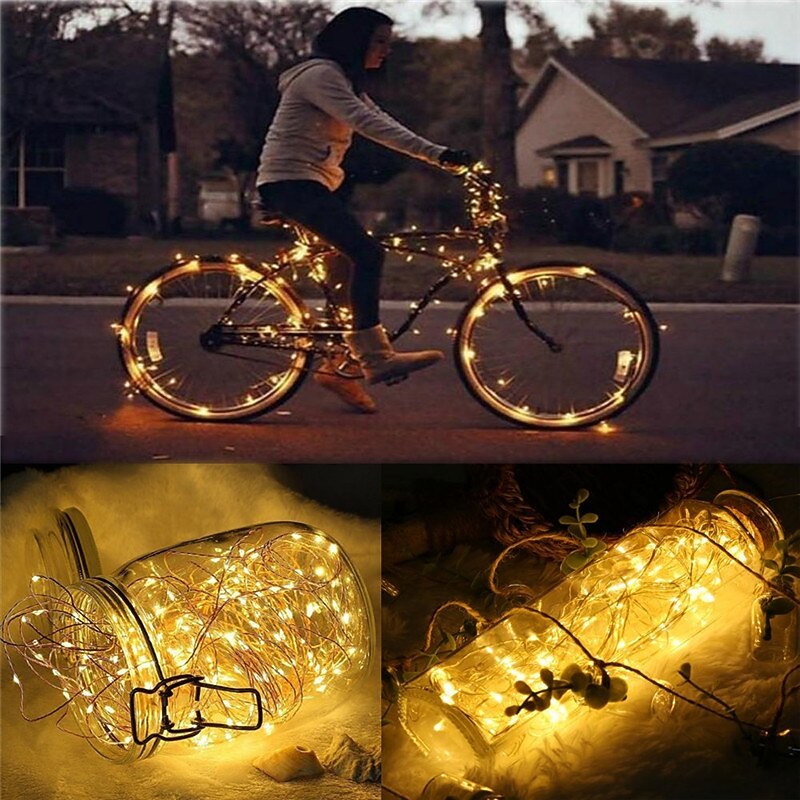 5m Light Sets String Lights 50 LEDs SMD 0603 1 13Keys Remote Controller 1 set Warm White White Multi Color Christmas New Year's Waterproof Party Decorative AA Batteries Powered4