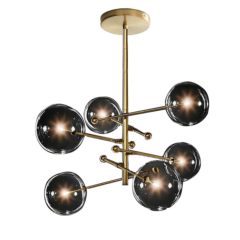 Pendant Light Glass Globe Design Modern Nordic Style 6-Light Chandelier Painted Finishes Electroplated Metal 220V 110V Warm White Cold White2