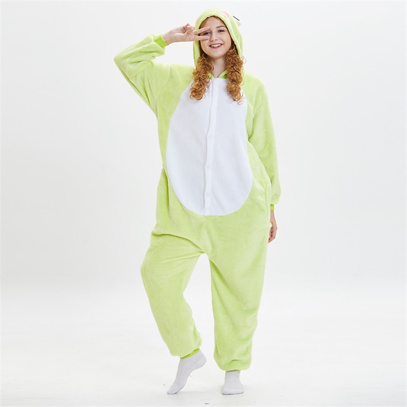 Adults' Animal Onesie Costume Frog Onesie Pajamas Kigurumi Pajamas Funny Costume For Men and Women Christmas Carnival New Year Cartoon4