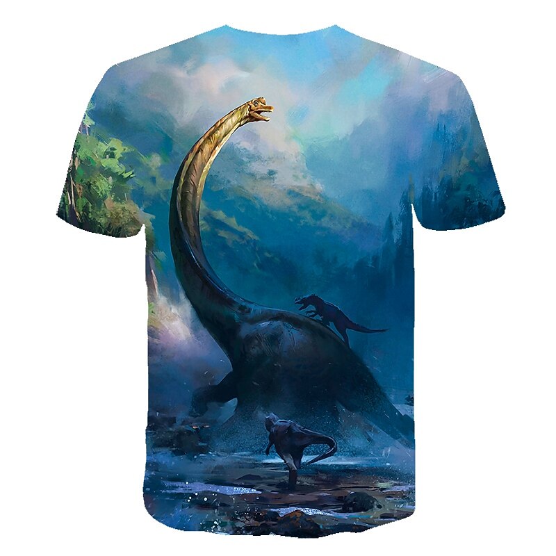 Boys 3D Animal Dinosaur T shirt Short Sleeve 3D Print Summer Active Streetwear Cool Kids Toddler 3-12 Years School Outdoor2