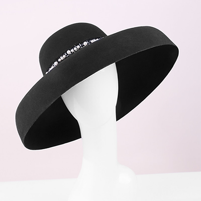 Wool Hats with Pearls 1 PCS Special Occasion / Party / Evening / Melbourne Cup Headpiece