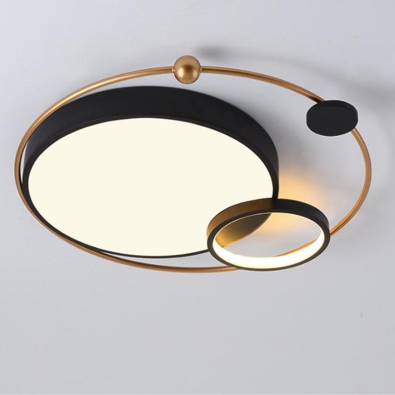 1-Light Modern Dimmable Ceiling Light LED Creative Warm Romantic Circle Circular Lamps Lighting 28W2
