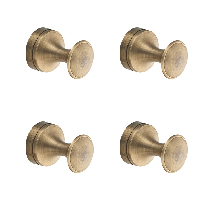 Robe Hook New Design and Creative Multifunctional Round Hooks Bathroom Accessory Brass Material Wall Mounted 4pcs