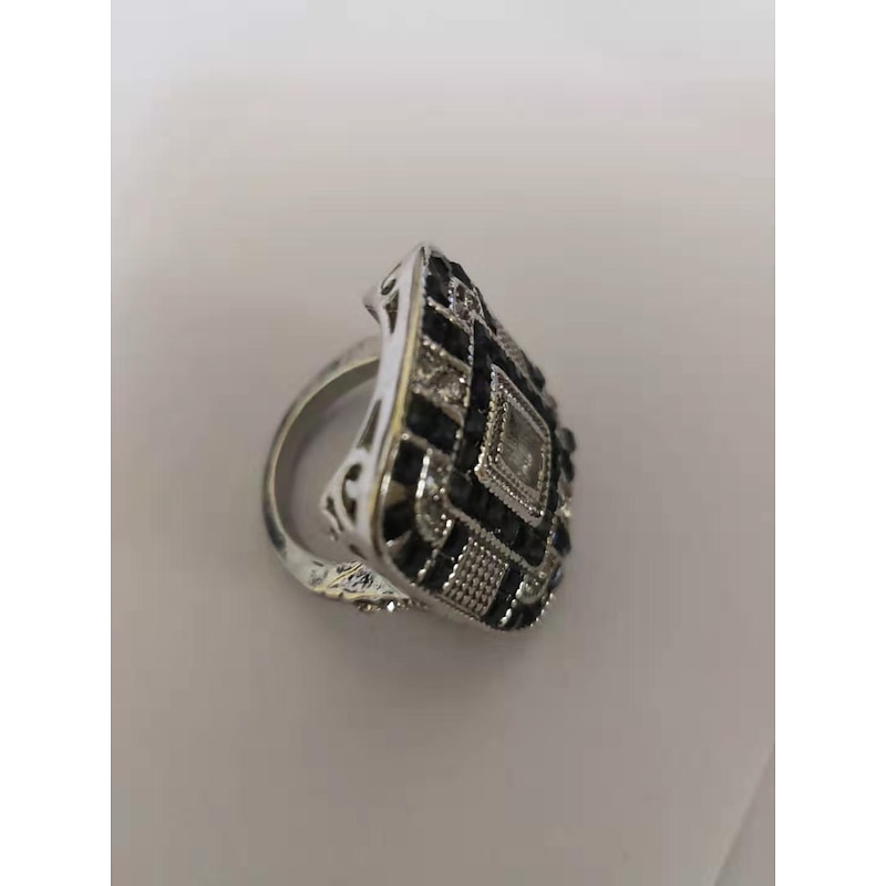 1pc Band Ring Ring For Women's Multicolor Wedding Date Alloy Classic Emerald Cut Pave4