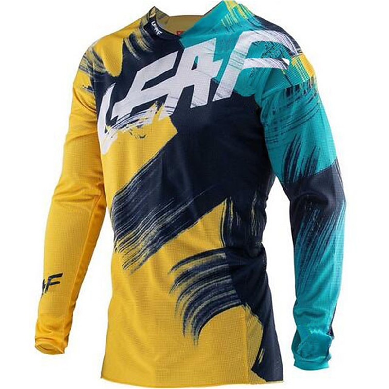 Men's Cycling Jersey Downhill Jersey Dirt Bike Jersey Patterned Letter & Number Graffiti Long Sleeve Bike Jersey Top with 3 Rear Pockets Mountain Bike MTB Road Bike Cycling Thermal Warm UV Resistant3