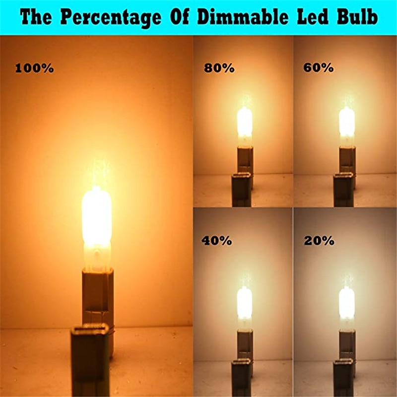 10pcs 3W LED Bi-pin Lights Bulbs 300lm G9 14LED Beads SMD 2835 Dimmable Landscape 30W Halogen Bulb Replacement Warm Cold White 360 Degree Beam Angle 220-240V2