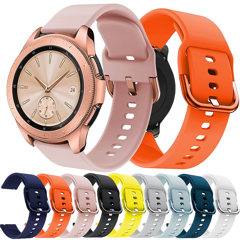 Watch Band for Samsung Watch 7/6/5/4 40/44mm, Galaxy Watch 5 Pro 45mm, Galaxy Watch 4/6 Classic 42/46/43/47mm, Watch 3, Active 2, Gear S2 Silicone Replacement  Strap 20mm Sport Band Wristband