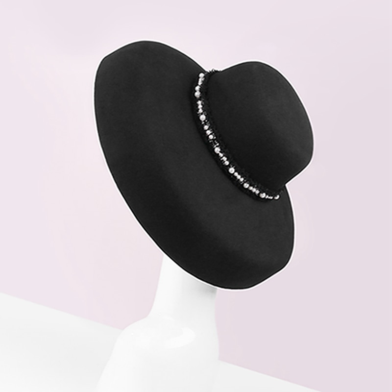 Wool Hats with Pearls 1 PCS Special Occasion / Party / Evening / Melbourne Cup Headpiece4
