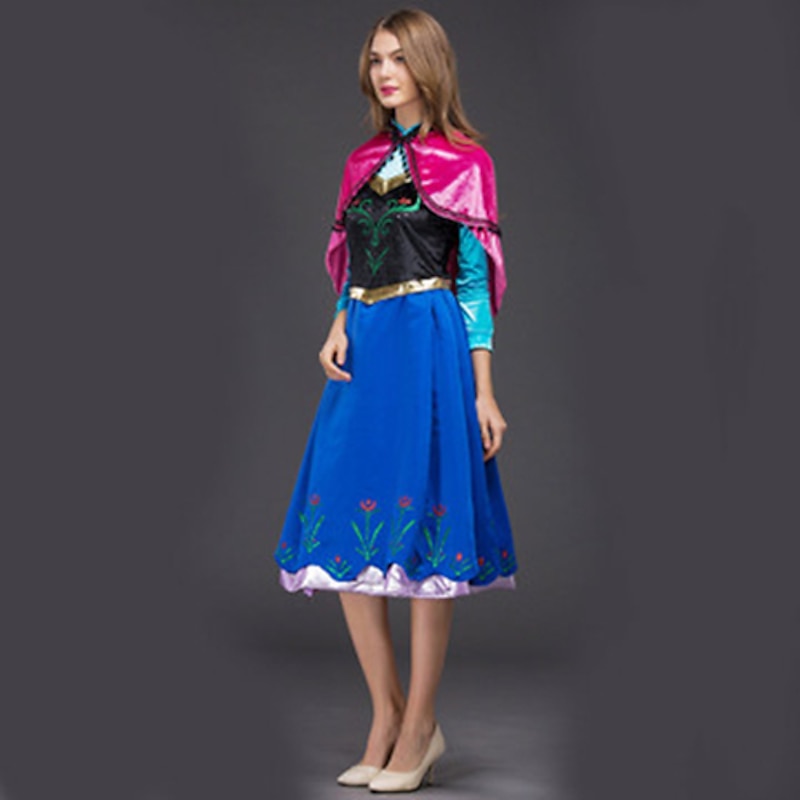 Anna Dress Outfits Masquerade Christmas Cute Party Movie Cosplay for Women's Adults' Carnival Masquerade4