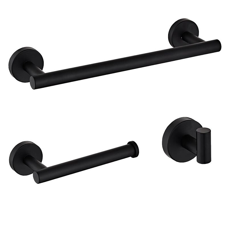 Bathroom Accessory Set Include Towel Bar Toilet Paper Holder and Robe Hook New Design Stainless Steel Wall Mounted2