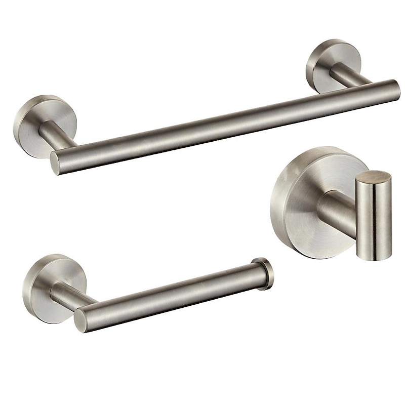 Bathroom Accessory Set Include Towel Bar Toilet Paper Holder and Robe Hook New Design Stainless Steel Wall Mounted3