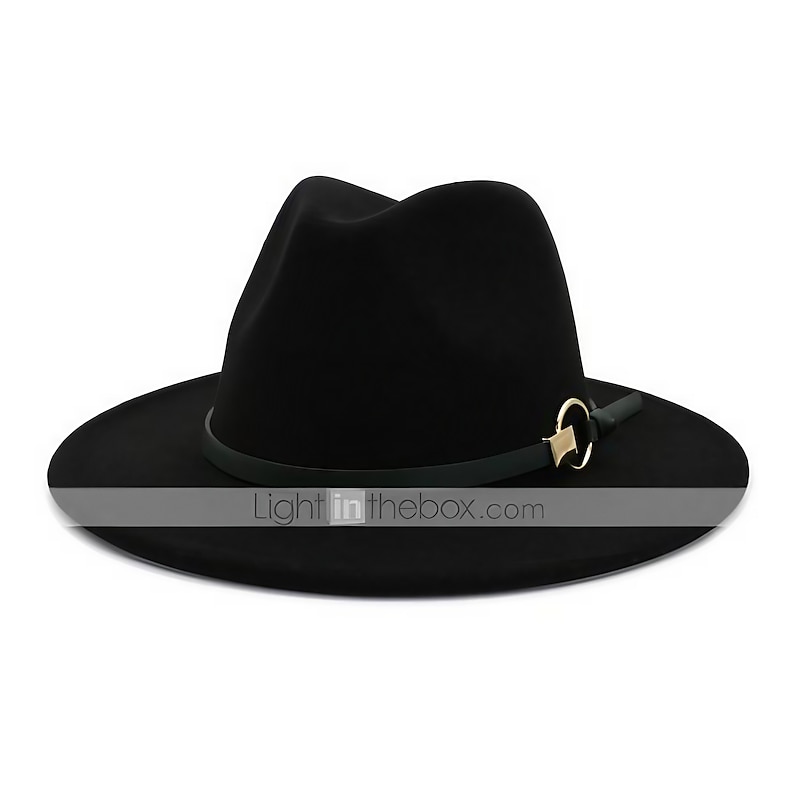 Men's Kentucky Derby Hat Fedora Hat Brim Hat Black Yellow Party Solid Colored