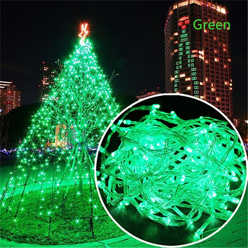 St. Patrick's Day Lights 10m Flexible LED Light Strips Light Sets String Lights 100 LEDs 1pc Warm White White Red Christmas New Year's Waterproof Party Decorative 220-240 V 110-120 V