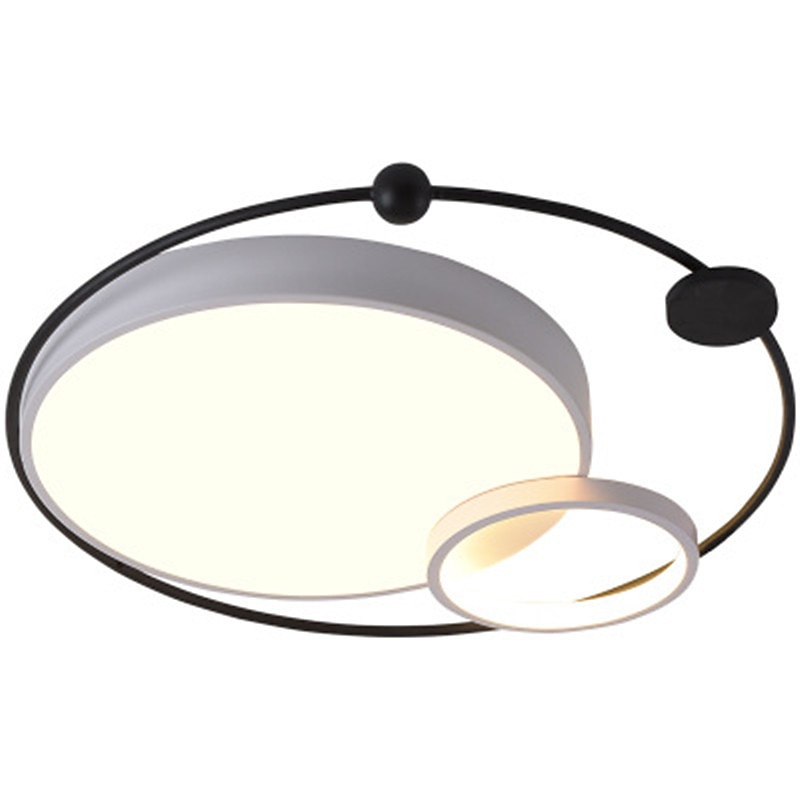 1-Light Modern Dimmable Ceiling Light LED Creative Warm Romantic Circle Circular Lamps Lighting 28W3
