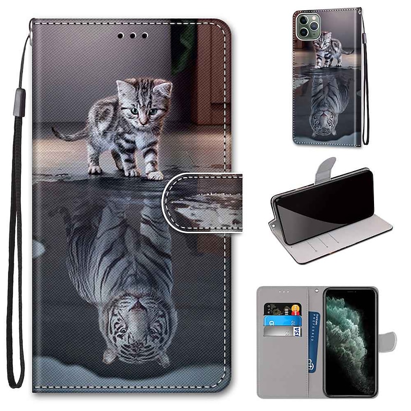 Phone Case For iPhone 16 15 14 Pro Max Plus 16e 13 12 11 Pro Max Mini Wallet Case Flip Cover with Stand Holder Cartoon TPU PU Leather