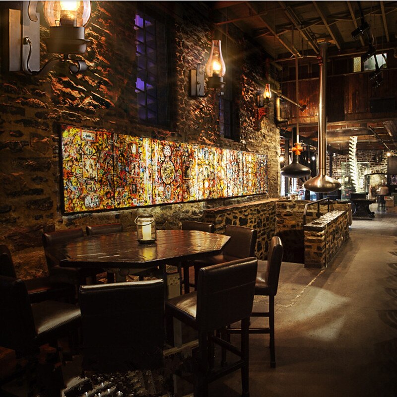 Industrial Wall Lamp Bedroom Bedside Lamp Corridor Retro Creative 5W Lamps4