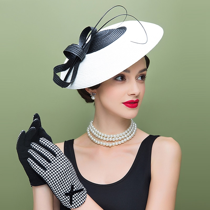 Women's Fascinators Pillbox Hat Cap Weddings Straw Fedora Vintage Sinamay Base Hats for Kentucky Tea Party Horse Race Ladies Day Headpiece dress to impress Race Day Dress2