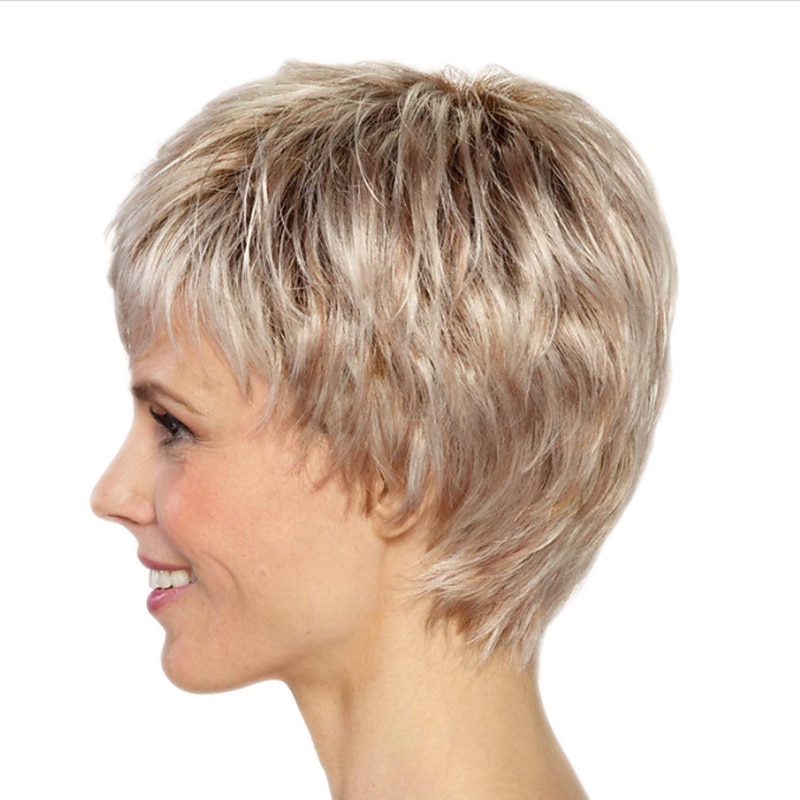 Blonde Wigs for Women Synthetic Wig Short Wavy Light Blonde Synthetic Hair 4 Inch Women's Best Quality Blonde4