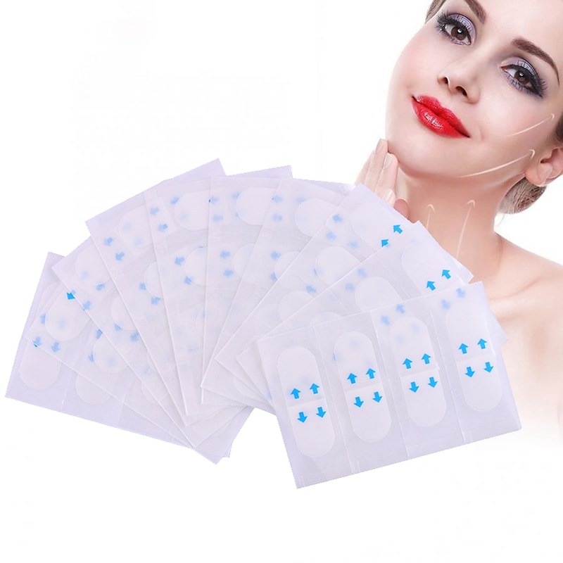40 Pieces Invisible Thin Facial Stickers Tight Facial Line Wrinkle Sagging Skin V-Shape Face Lift Tape3