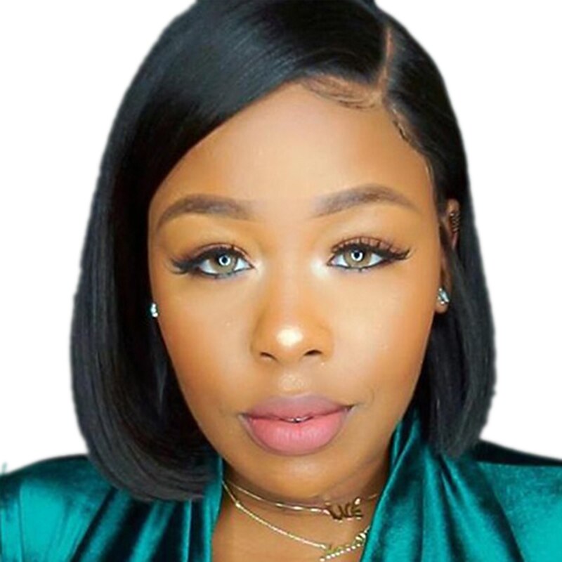 Synthetic Wig Straight Asymmetrical Machine Made Wig Short Burgundy Black Blonde Synthetic Hair 11 inch Women's Red Yellow / Daily Wear3