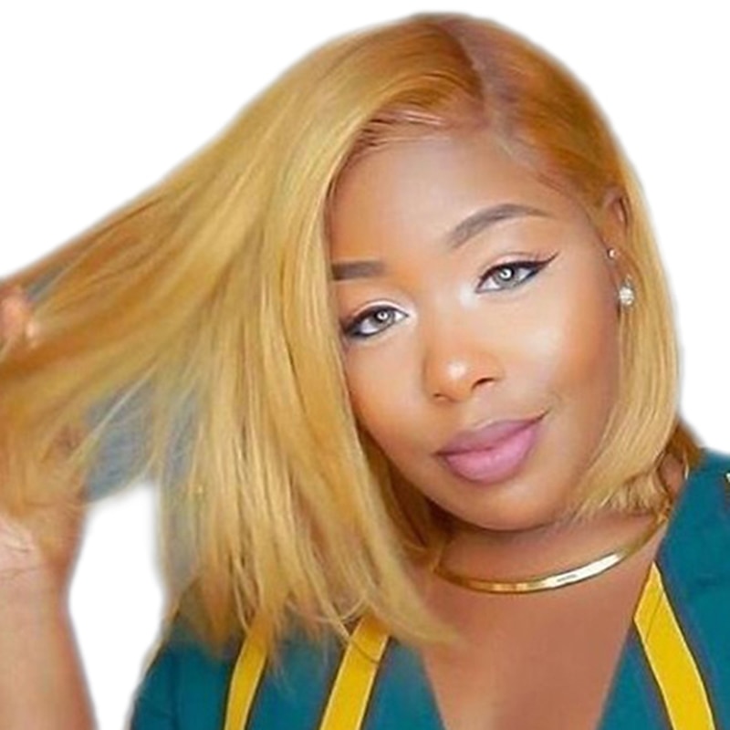 Synthetic Wig Straight Asymmetrical Machine Made Wig Short Burgundy Black Blonde Synthetic Hair 11 inch Women's Red Yellow / Daily Wear