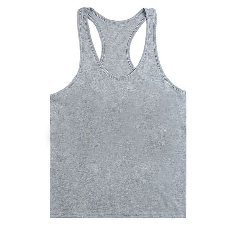 Men's Running Tank Top Workout Tank Vest / Gilet Summer Cotton Breathable Quick Dry Moisture Wicking Fitness Gym Workout Bodybuilding Sportswear Activewear Black White Yellow 10