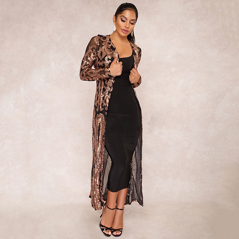 Retro Vintage Roaring 20s 1920s Cloak Prom Dress Halloween Costumes The Great Gatsby Plus Size Wedding Guest Sequins Sequin Fancy Dress Women's Carnival Masquerade Event / Party Wedding Reception2