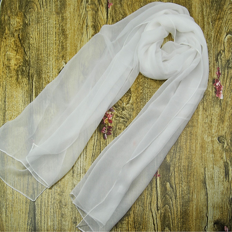 Women's Chiffon Scarf Dailywear Daily Date Red Pink Scarf Pure Color2