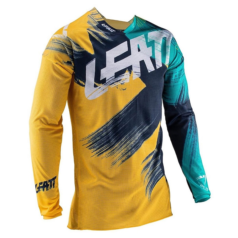 Men's Cycling Jersey Downhill Jersey Dirt Bike Jersey Patterned Letter & Number Graffiti Long Sleeve Bike Jersey Top with 3 Rear Pockets Mountain Bike MTB Road Bike Cycling Thermal Warm UV Resistant4