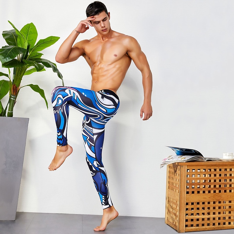 Men's Running Tights Leggings Base Layer Bottoms Yoga Sports & Outdoor Athletic Spring Breathable Moisture Wicking Soft Compression Fitness Gym Workout Running Skinny Sportswear Activewear Optical4