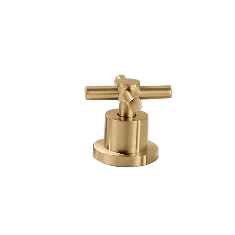Bathtub Faucet - Contemporary Nickel Brushed Roman Tub Brass Valve Bath Shower Mixer Taps / Two Handles Four Holes3
