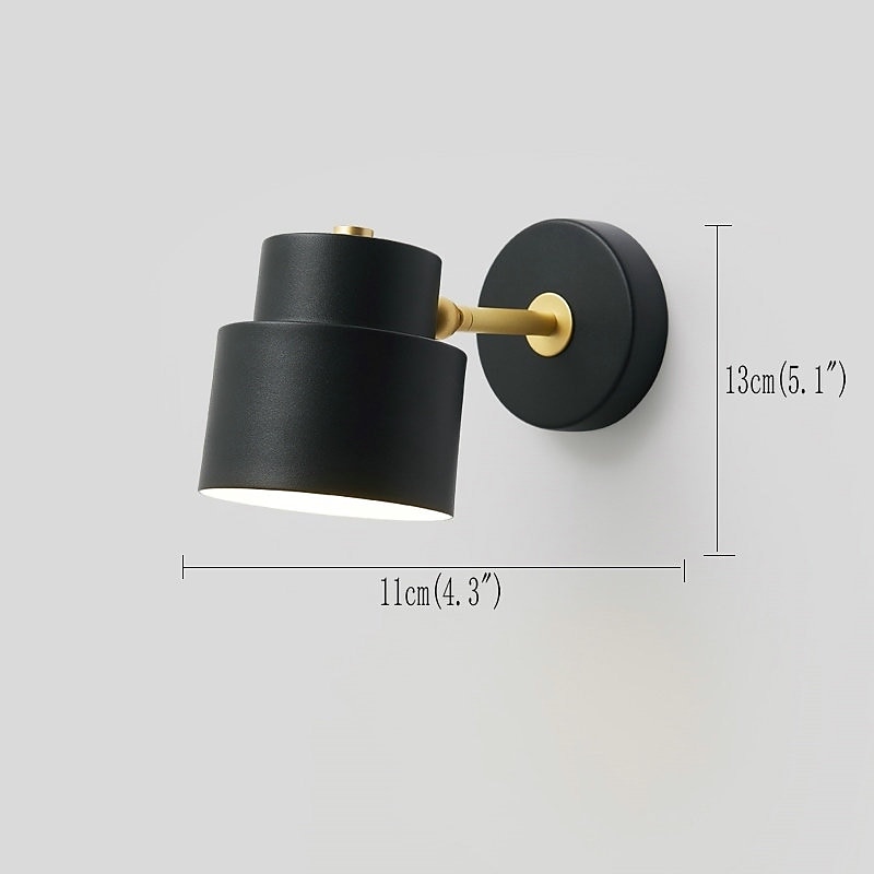 Nordic INS Style Bedroom Bedside Wall Lamp Lving Room TV Background Wall Stairwell Creative Personality Mirror Headlamp2